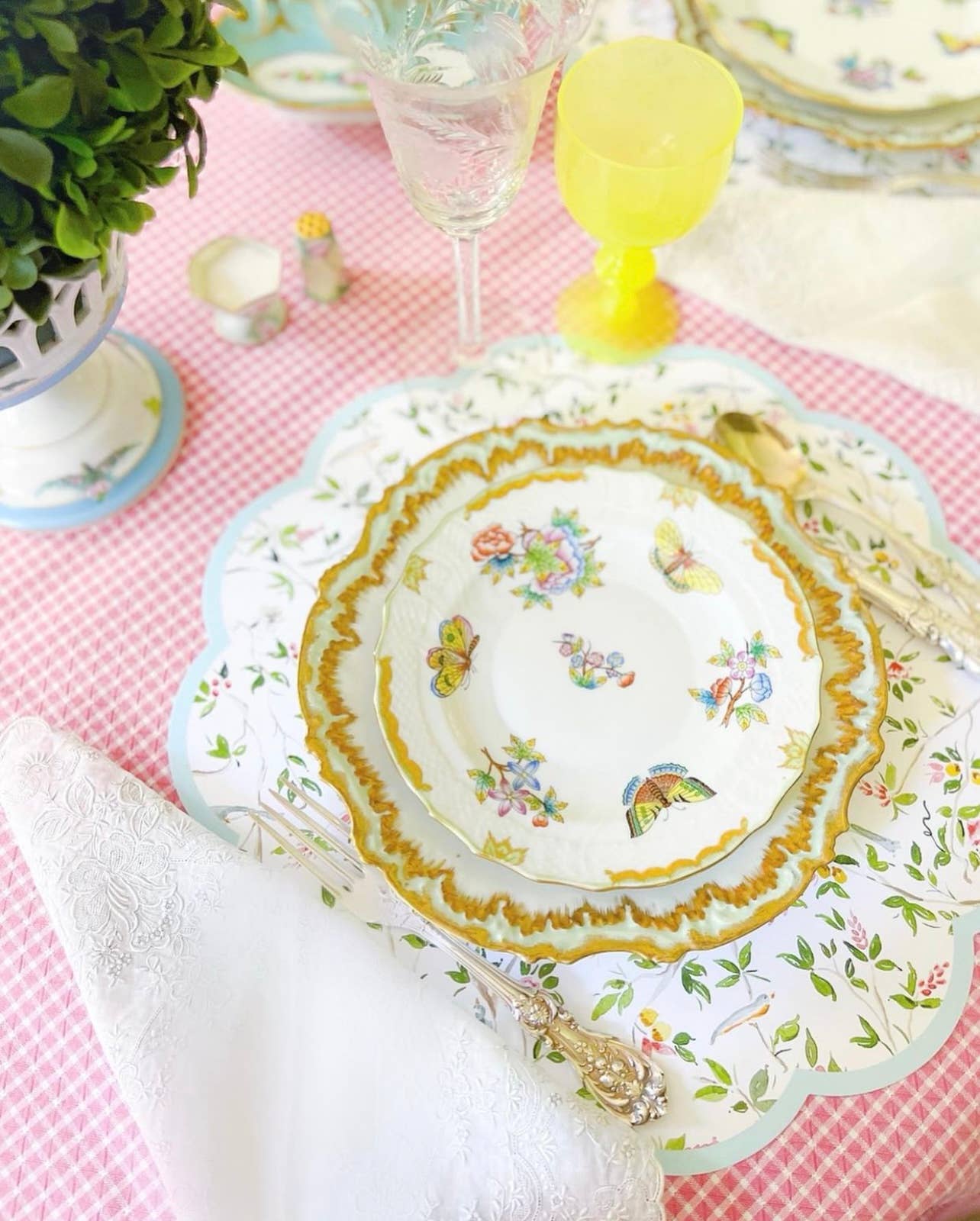 Lila x Camilla Moss Paper Placemats